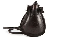 Picture of Leather Pumpkin Seed Flask